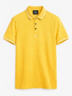 Armani Exchange A|X Yellow Polo Shirt XXL Short Sleeve Logo Casual